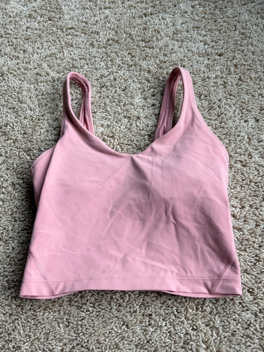 lululemon athletica Light Pink Cropped align tank